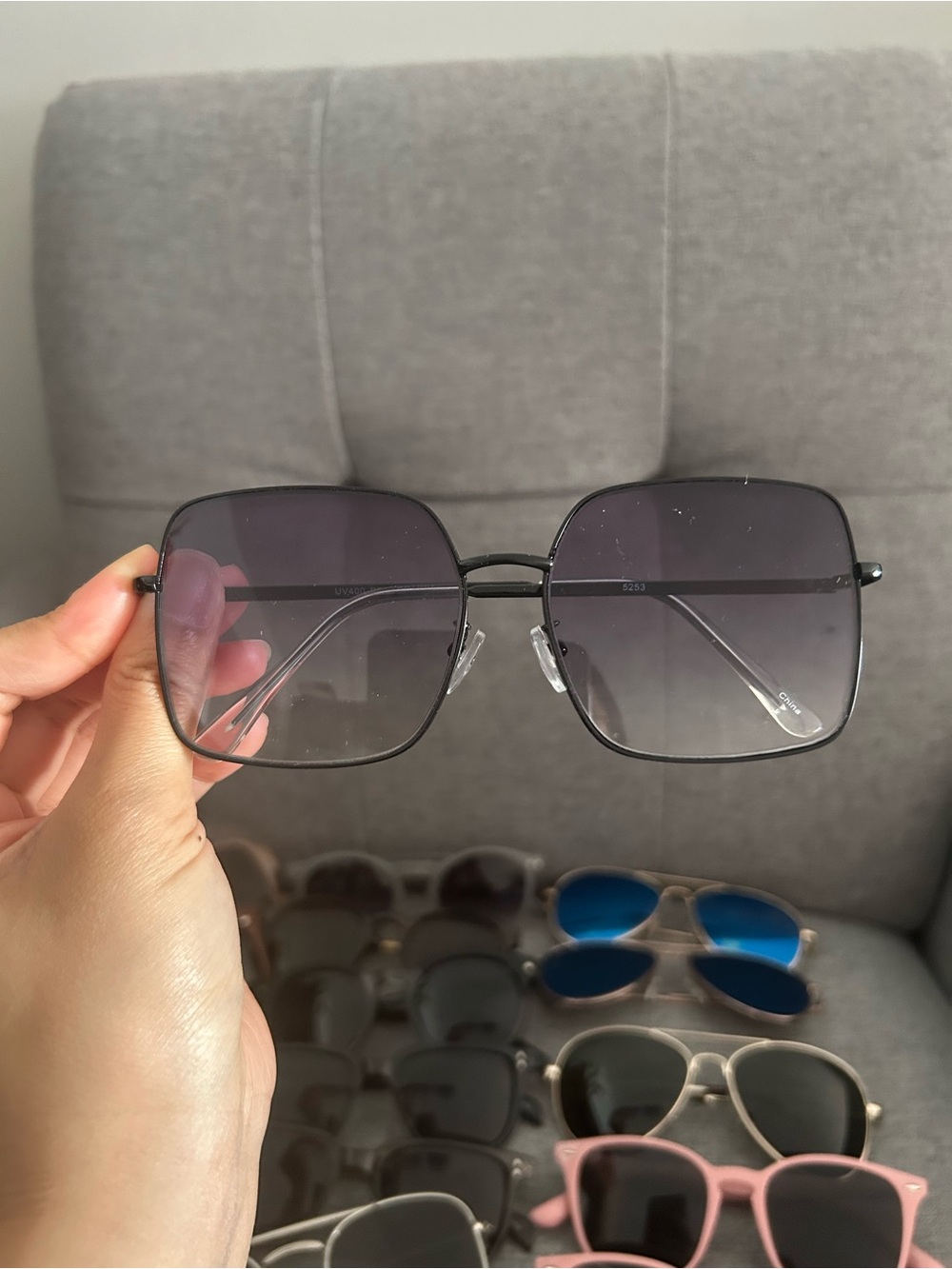 Square oversized sunglasses UV400